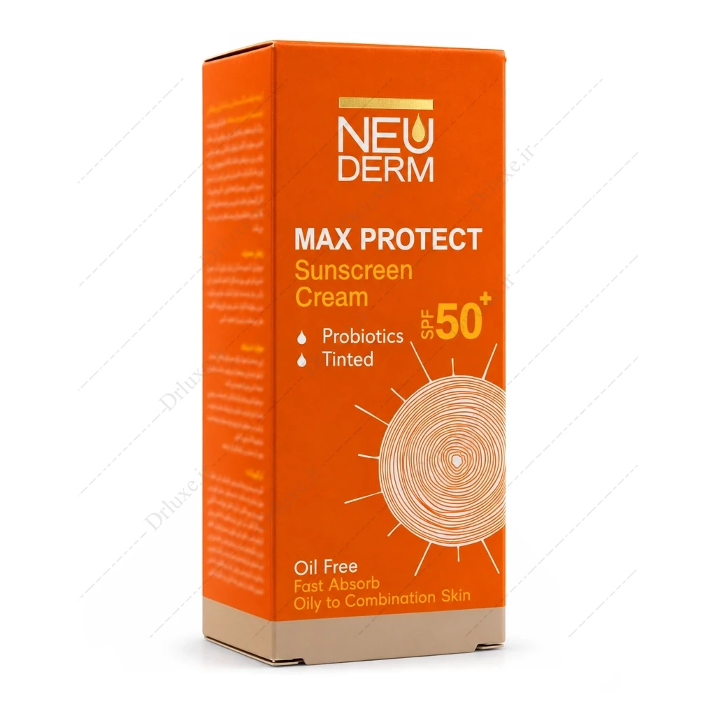کرم ضد آفتاب مکس پروتکت نئودرم SPF50 مناسب برای پوست چرب